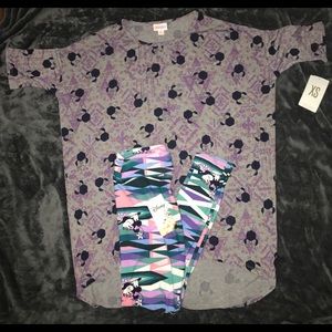 LuLaRoe Disney Outfit with Leggings and a Shirt